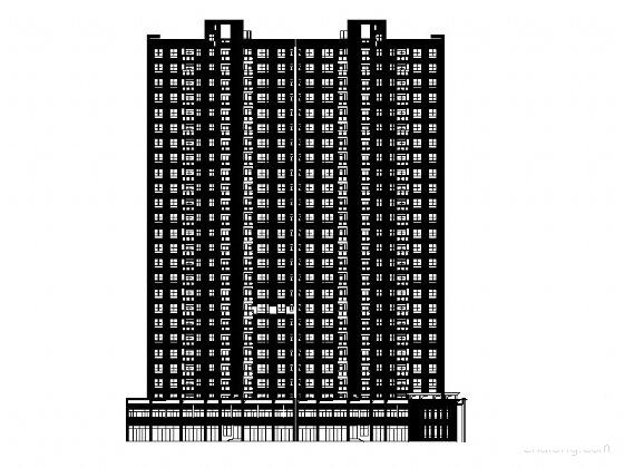 居住小区26层住宅楼建筑CAD施工图纸 - 2