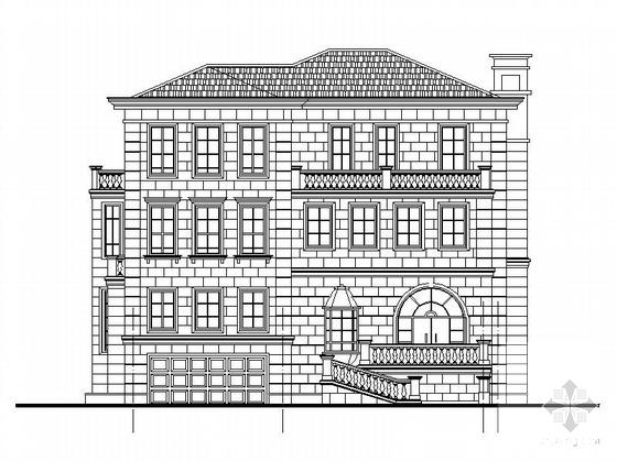 欧陆风格3层度假村别墅改建建筑施工CAD图纸 - 4