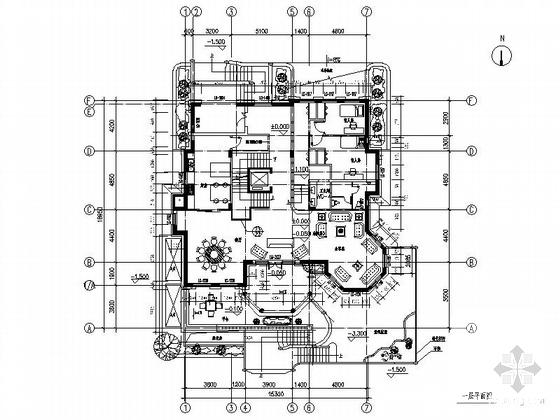 欧陆风格3层度假村别墅改建建筑施工CAD图纸 - 5