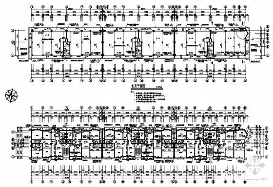 框架结构花园西区G4层住宅楼建筑施工CAD图纸 - 1