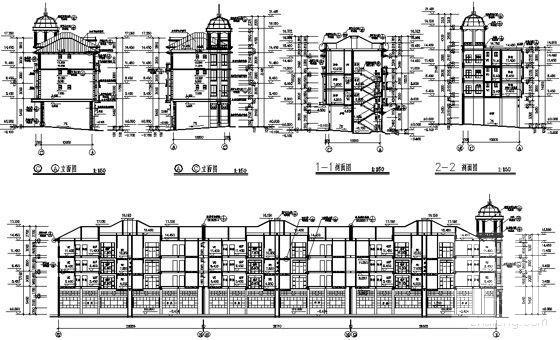 框架结构花园西区G4层住宅楼建筑施工CAD图纸 - 2