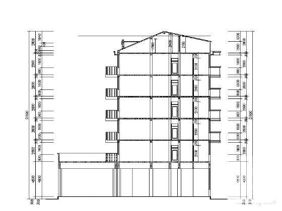 6层危旧住宅楼改造建筑CAD施工图纸 - 3
