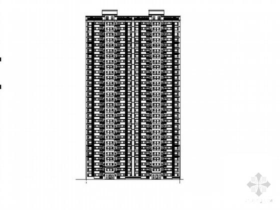 住宅小区四栋高层楼建筑施工套CAD图纸 - 3