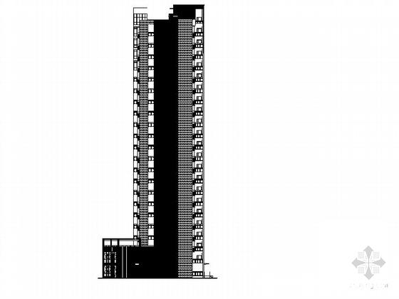 居住小区22层住宅楼（1号楼）建筑施工CAD图纸 - 1