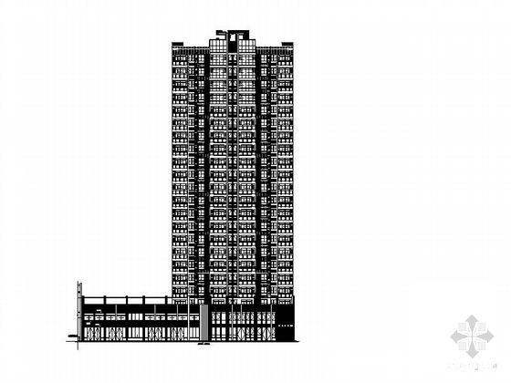 居住小区22层住宅楼（1号楼）建筑施工CAD图纸 - 3