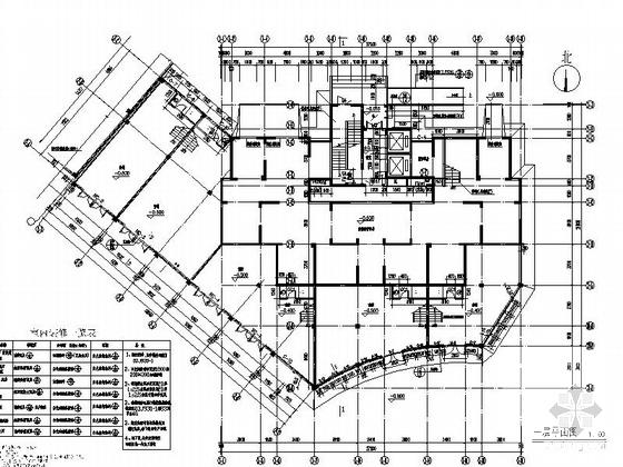 居住小区22层住宅楼（1号楼）建筑施工CAD图纸 - 4