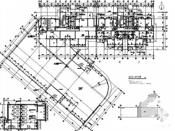 居住小区22层剪力墙结构住宅楼（4号楼）建筑施工CAD图纸 - 1