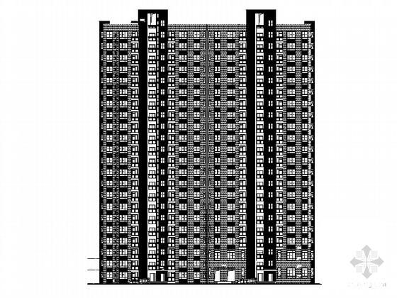 居住小区22层剪力墙结构住宅楼（4号楼）建筑施工CAD图纸 - 5