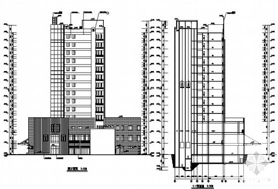 欧陆风格沿街14层框架结构酒店式公寓建筑施工CAD图纸 - 1