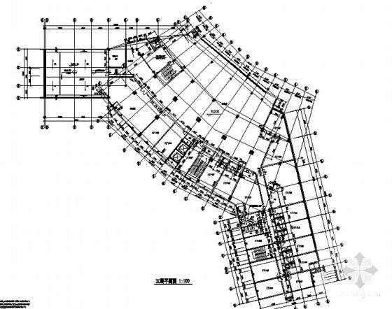 欧陆风格沿街14层框架结构酒店式公寓建筑施工CAD图纸 - 2