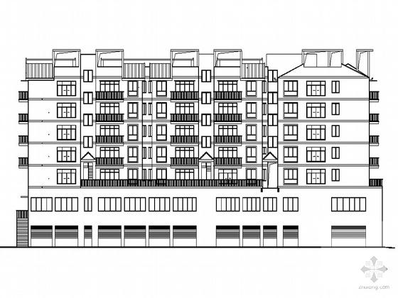 7层砌体结构板式住宅楼建筑施工套CAD图纸(功能包括商铺会所民居) - 3