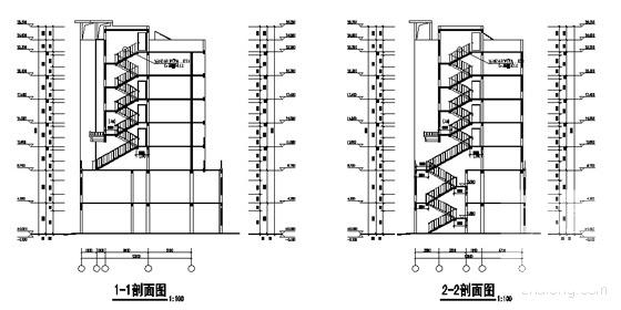 7层砌体结构板式住宅楼建筑施工套CAD图纸(功能包括商铺会所民居) - 4
