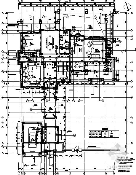 2层框架结构简约式独栋别墅建筑施工CAD图纸 - 1
