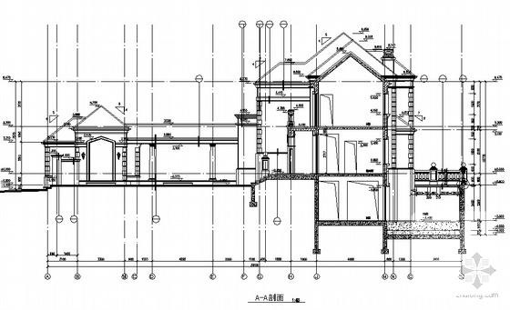 2层框架结构简约式独栋别墅建筑施工CAD图纸 - 2