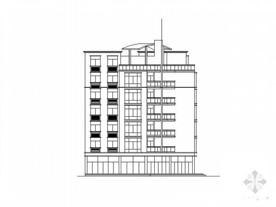 6层底商拐角处住宅楼建筑CAD图纸（初设图纸） - 2