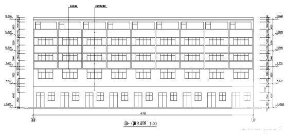 4层联体房建筑施工套CAD图纸 - 2