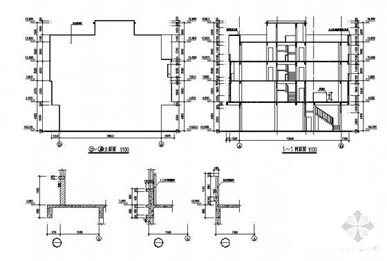4层联体房建筑施工套CAD图纸 - 3