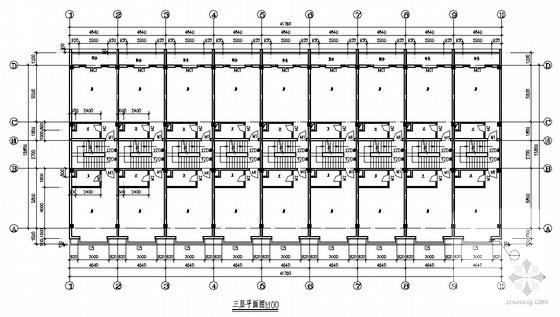 4层联体房建筑施工套CAD图纸 - 4