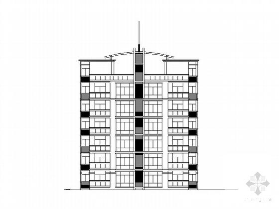 比较精美的6层顶层复式住宅楼建筑扩初CAD图纸 - 3