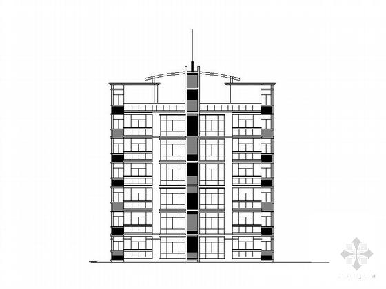 比较精美的6层顶层复式住宅楼建筑扩初CAD图纸 - 3