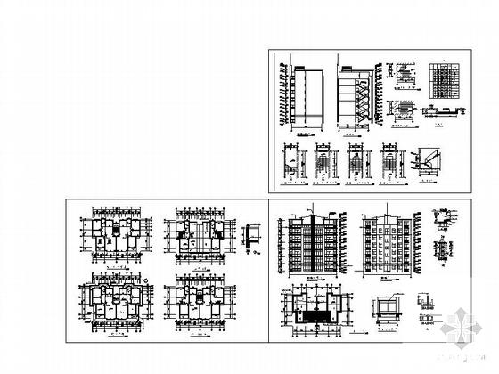 比较精美的6层顶层复式住宅楼建筑扩初CAD图纸 - 4