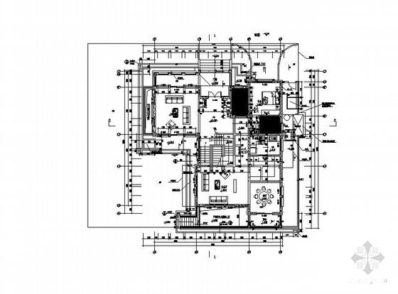 3层高档双拼别墅建筑施工CAD图纸 - 3