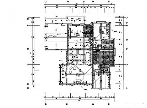 3层高档双拼别墅建筑施工CAD图纸 - 4