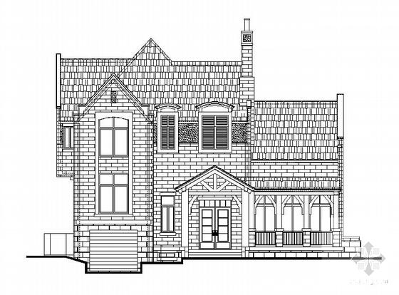 3层高档双拼别墅建筑施工CAD图纸 - 5