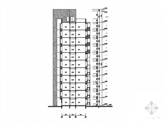 住宅区11号5776.5平米11层板式住宅楼建筑施工CAD图纸 - 2