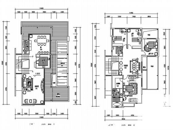 3层山地独栋别墅设计方案设计CAD图纸（局部2层） - 3