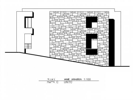 3层山地独栋别墅设计方案设计CAD图纸（局部2层） - 4