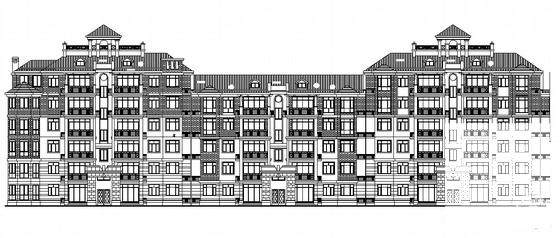 楼盘现代6层洋房建筑施工CAD图纸（欧式风格） - 1