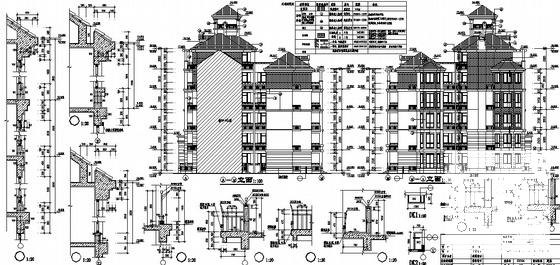 楼盘现代6层洋房建筑施工CAD图纸（欧式风格） - 2
