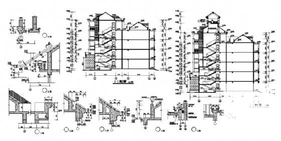 楼盘现代6层洋房建筑施工CAD图纸（欧式风格） - 5