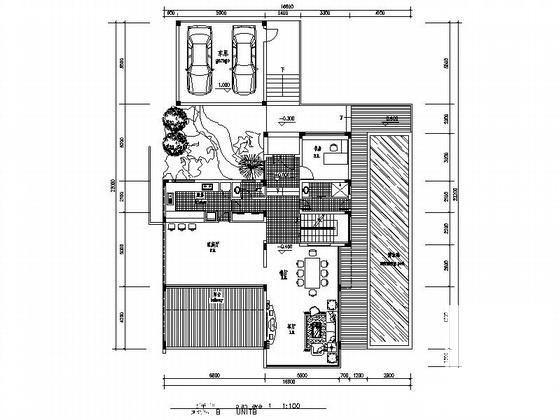 3层山地别墅建筑方案设计CAD图纸（局部两层） - 2