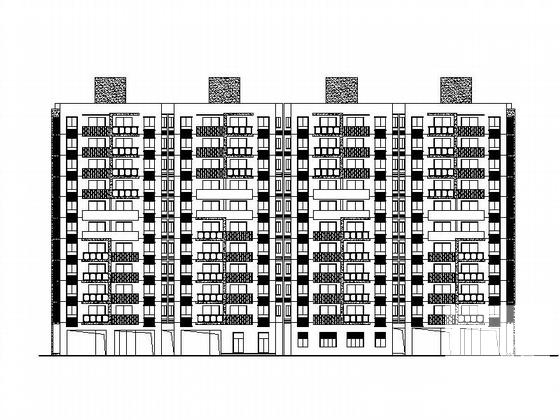 住宅区2号、3号11层板式住宅楼建筑施工CAD图纸 - 2