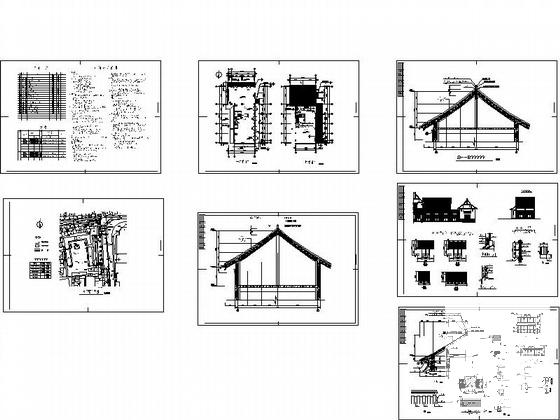 2层框架结构仿古民居建筑施工CAD图纸 - 3