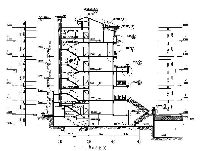 24x11米6层板式花园住宅楼建筑施工CAD图纸 - 2