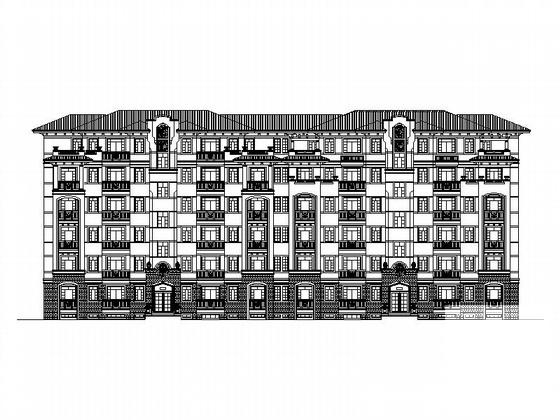 24x11米6层板式花园住宅楼建筑施工CAD图纸 - 4