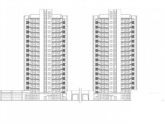 17层住宅楼建筑施工CAD图纸 - 1
