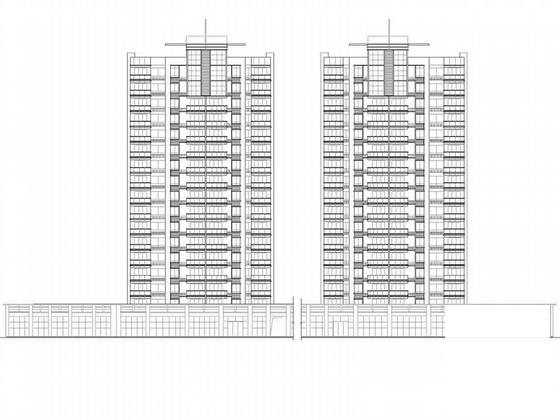 17层住宅楼建筑施工CAD图纸 - 2