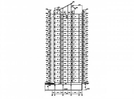 拆迁安置项目4#16层塔式住宅楼建筑施工CAD图纸（一梯三户、顶层复式） - 4