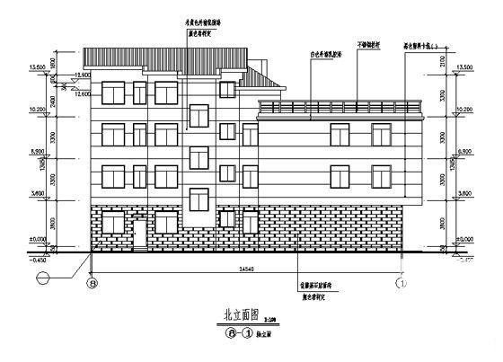 4层别墅建筑设计施工套CAD图纸(带节能设计） - 1