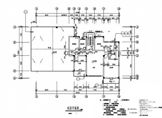 4层别墅建筑设计施工套CAD图纸(带节能设计） - 2
