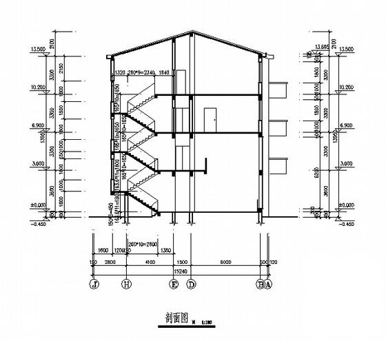 4层别墅建筑设计施工套CAD图纸(带节能设计） - 3