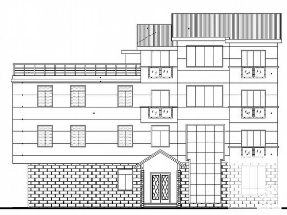 4层别墅建筑设计施工套CAD图纸(带节能设计） - 4