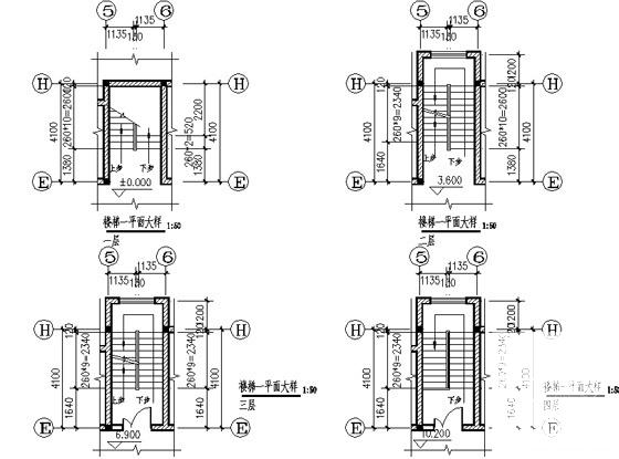 4层别墅建筑设计施工套CAD图纸(带节能设计） - 5
