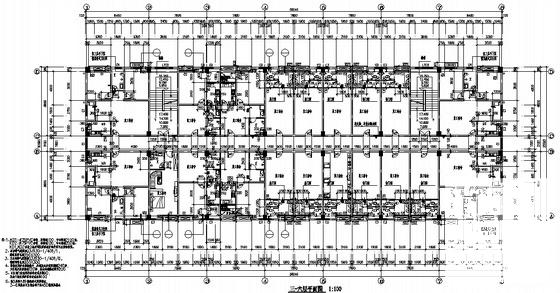 6层框架结构医药宿舍楼建筑施工套CAD图纸 - 4