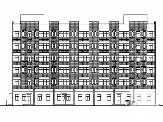 6层框架结构医药宿舍楼建筑施工套CAD图纸 - 5