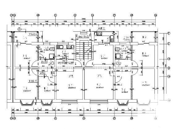 4层商住楼建筑CAD施工图纸 - 1